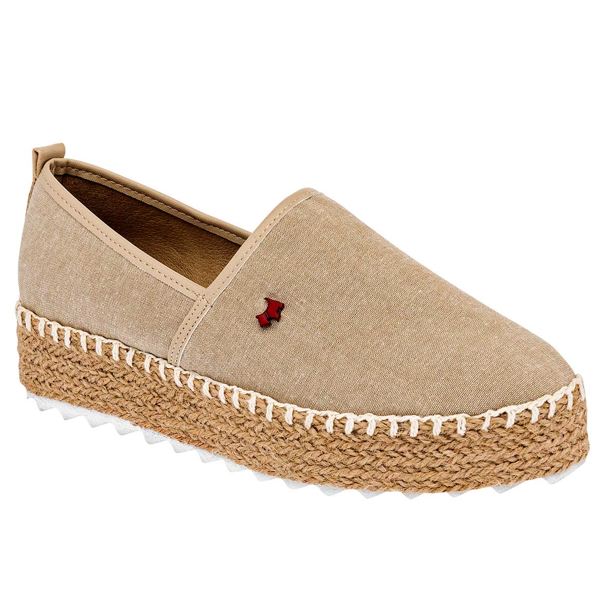 Alpargatas Exterior Sintético Color Beige  Para Mujer De Ferrioni