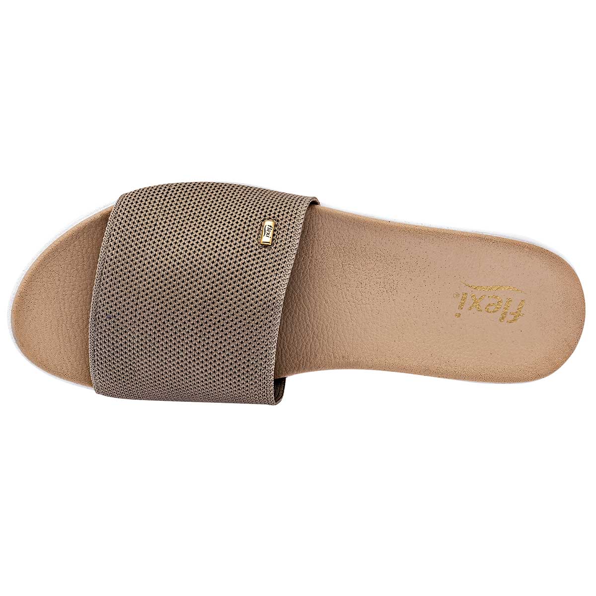 Sandalias Exterior Textil Color Beige  Para Mujer De Flexi