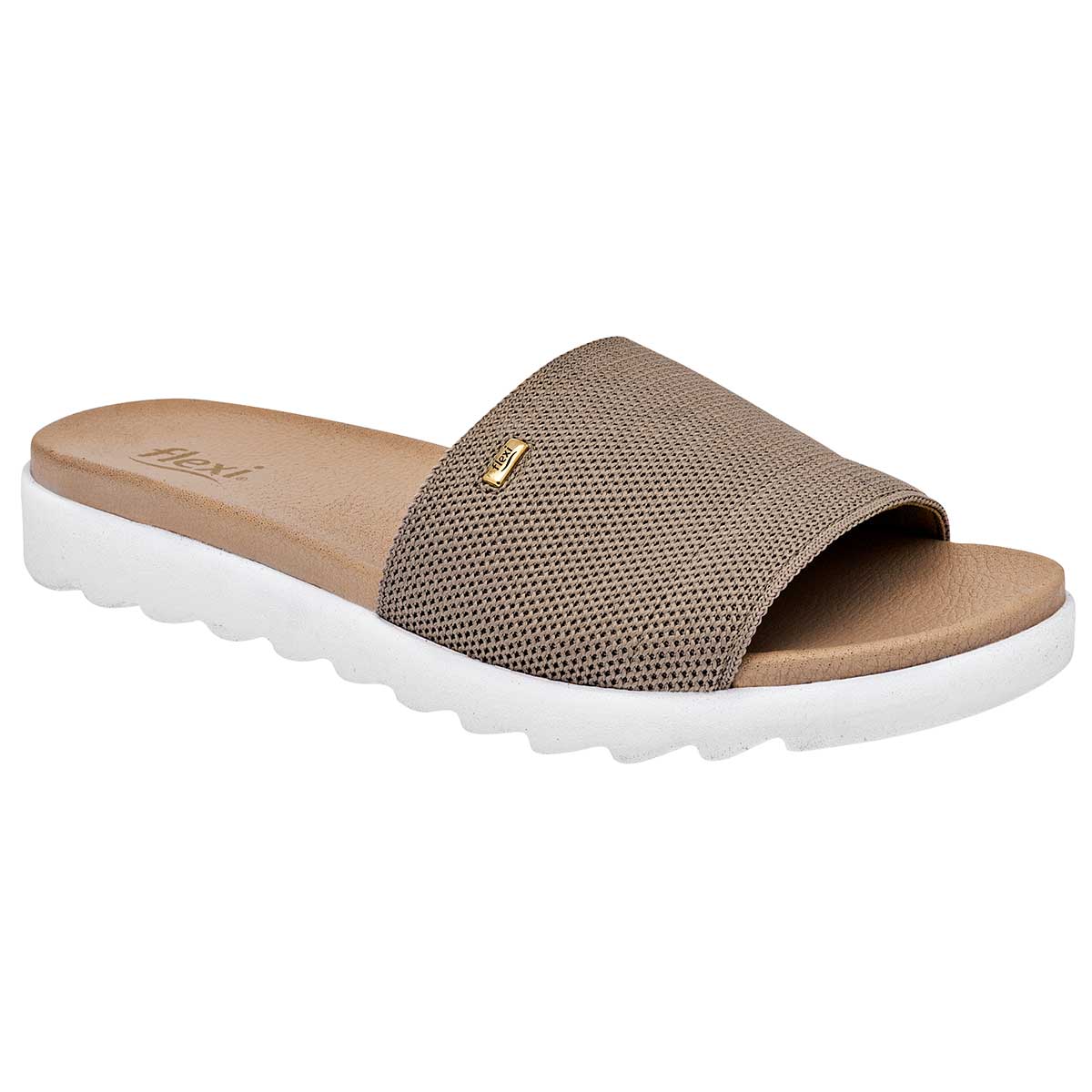 Sandalias Exterior Textil Color Beige  Para Mujer De Flexi