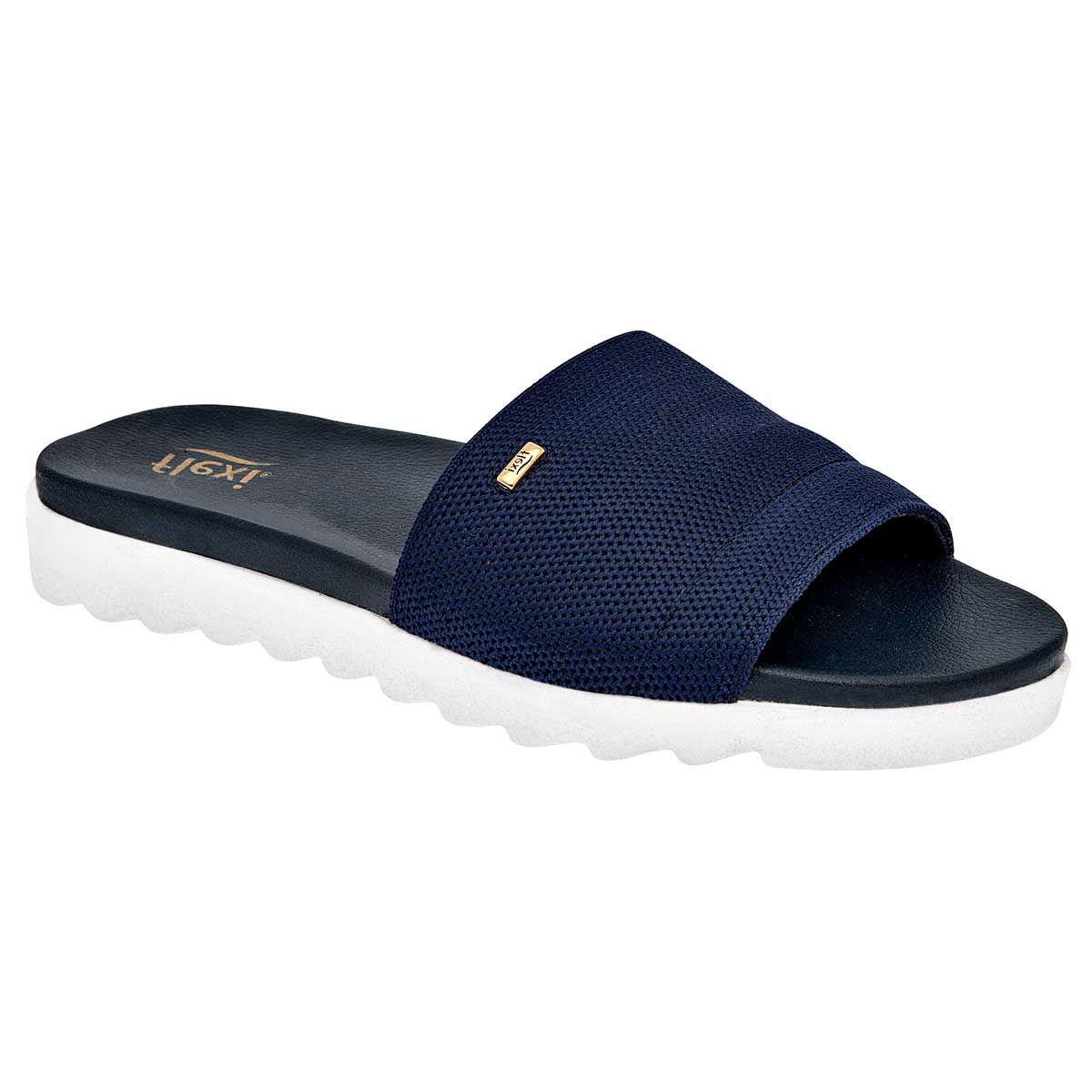 Sandalias Exterior Textil Color Marino Para Mujer De Flexi