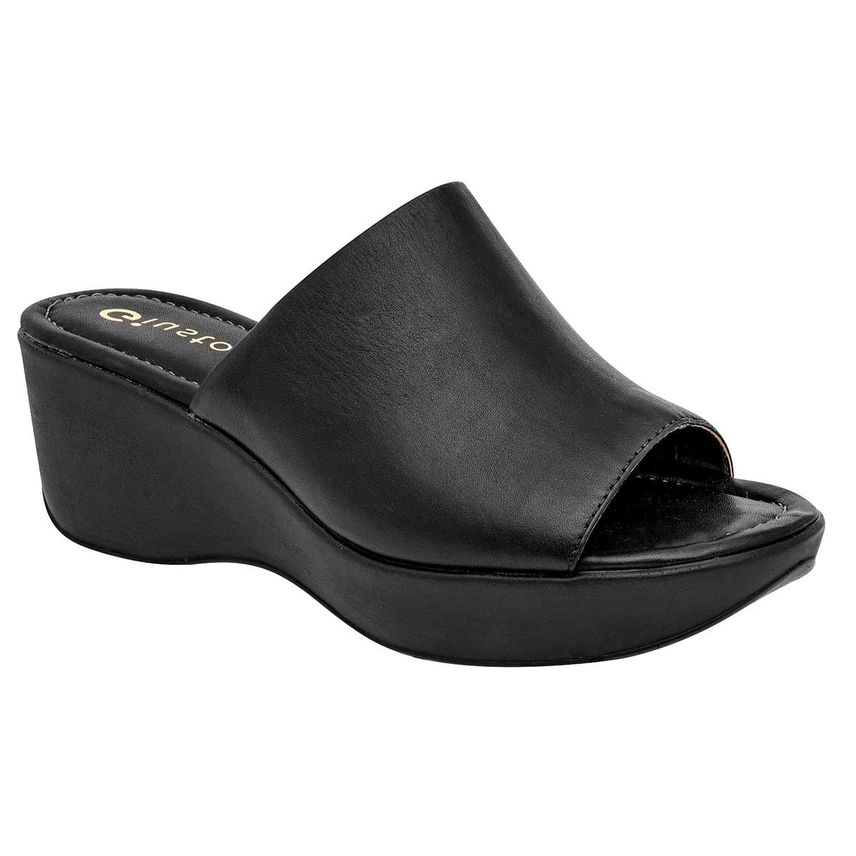 Sandalias Exterior Piel Color Negro Para Mujer De Giusto