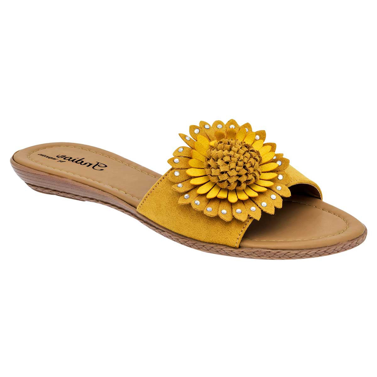 Sandalias Exterior Textil Color Amarillo Para Mujer De Indios