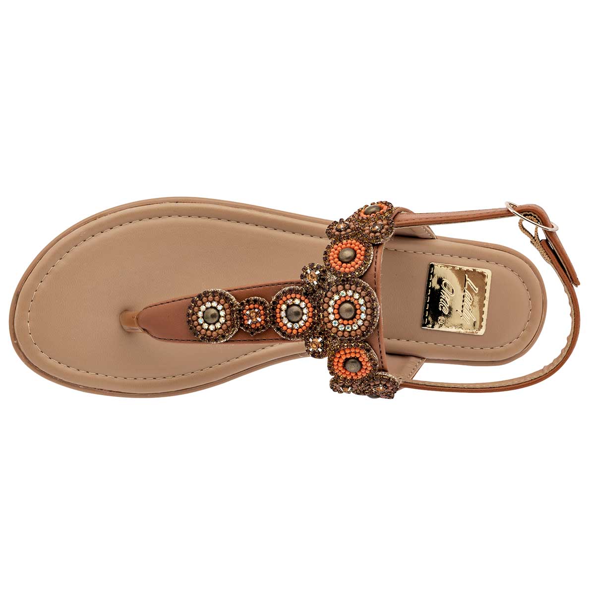 Sandalias Exterior Piel sintética Color Camel Para Mujer De RBCOLLECTION