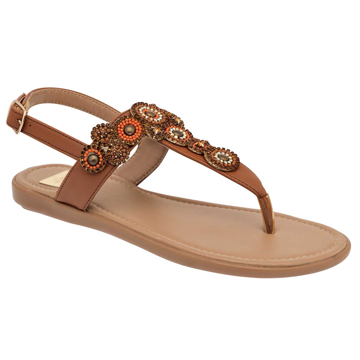 Sandalias Exterior Piel sintética Color Camel Para Mujer De RBCOLLECTION