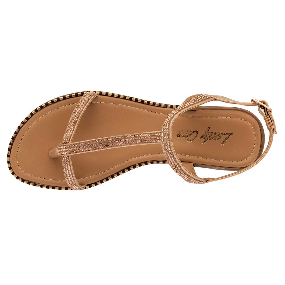 Sandalias Exterior Piel sintética Color Oro Para Mujer De RBCOLLECTION