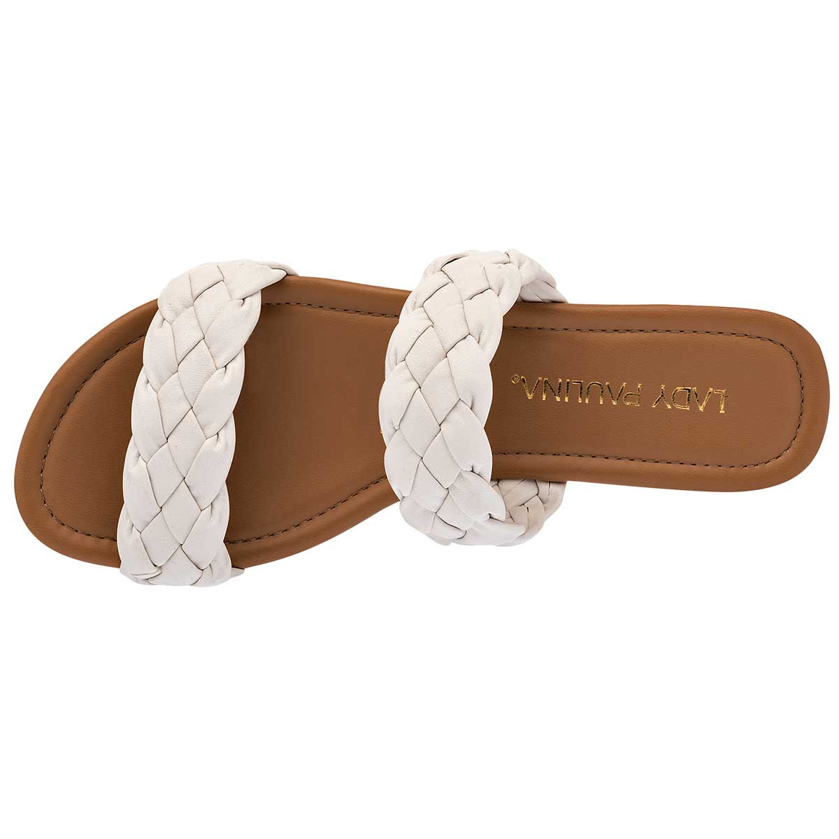 Sandalias Exterior Piel sintética Color Blanco Para Mujer De Lady Paulina