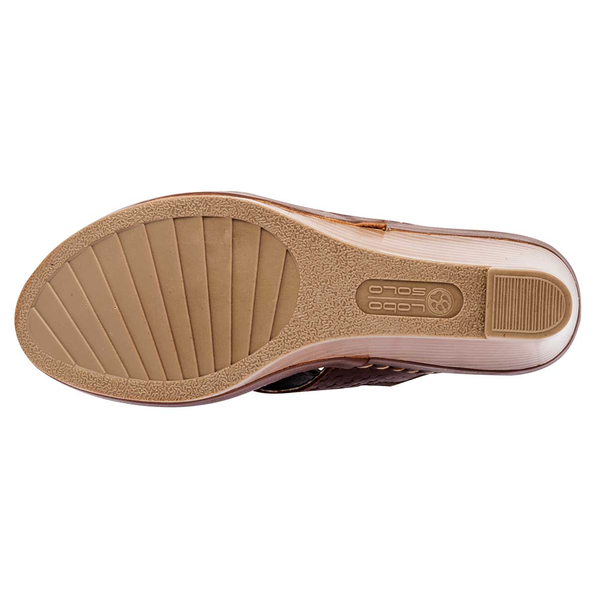 Sandalias Exterior Piel Color Café Para Mujer De Lobo Solo