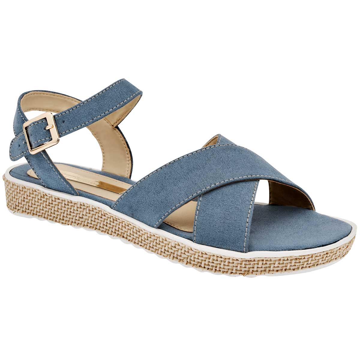 Sandalias Exterior Textil Color Azul Para Mujer De RBCOLLECTION