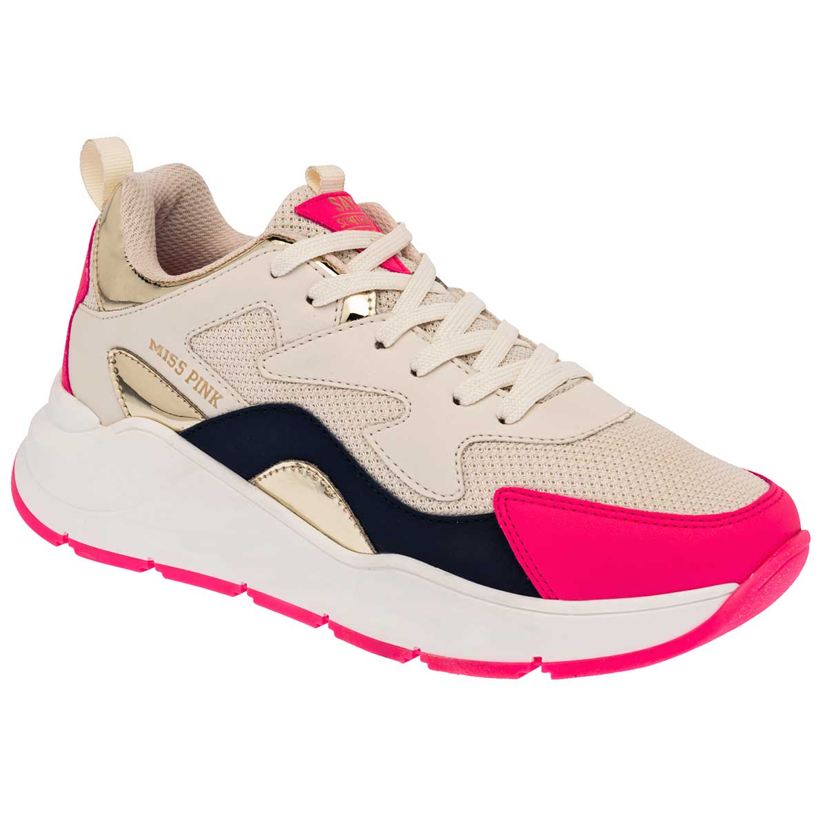 Tenis urbanos Exterior Sintético Color Beige Para Mujer De Miss Pink