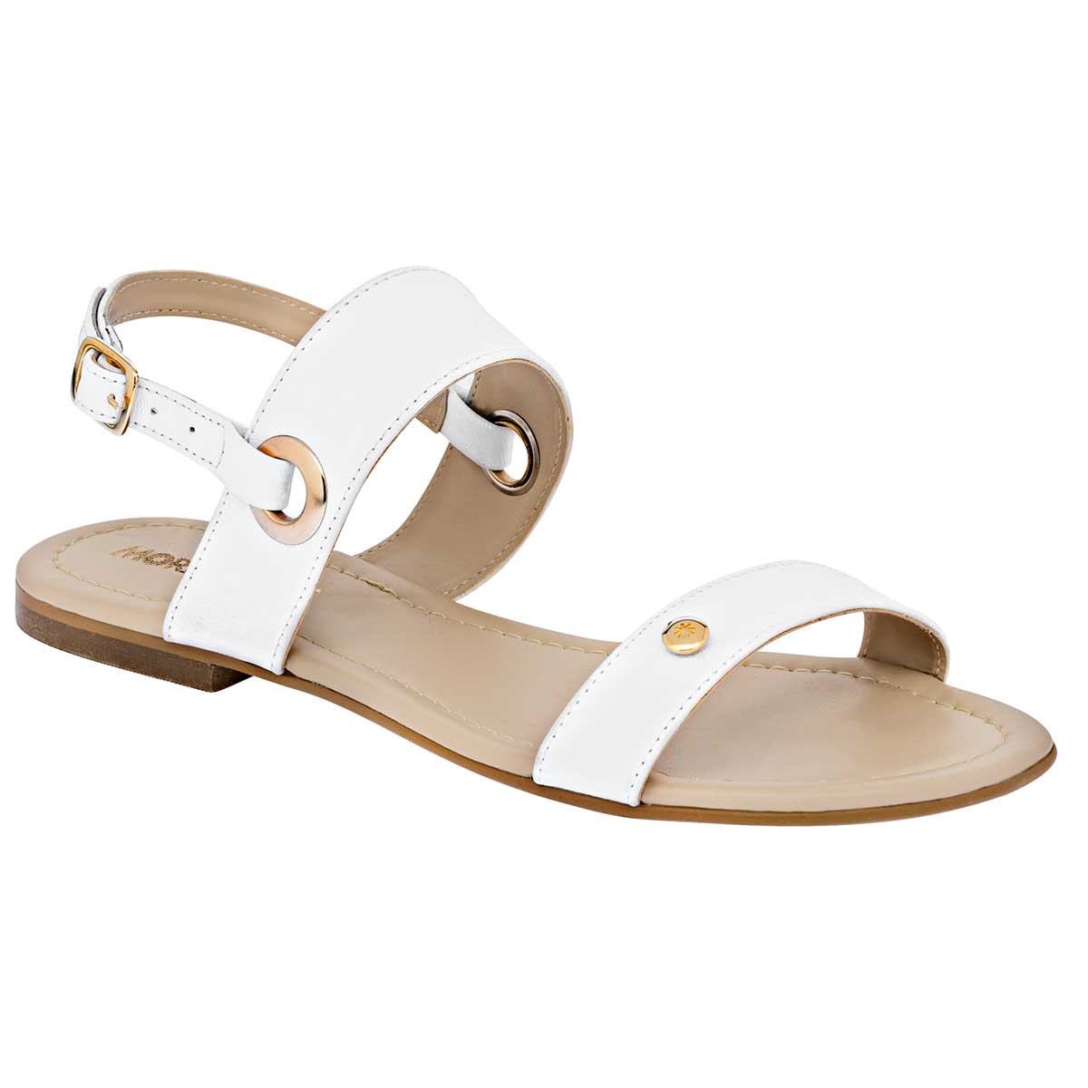 Sandalias Exterior Piel sintética Color Blanco Para Mujer De Moramora