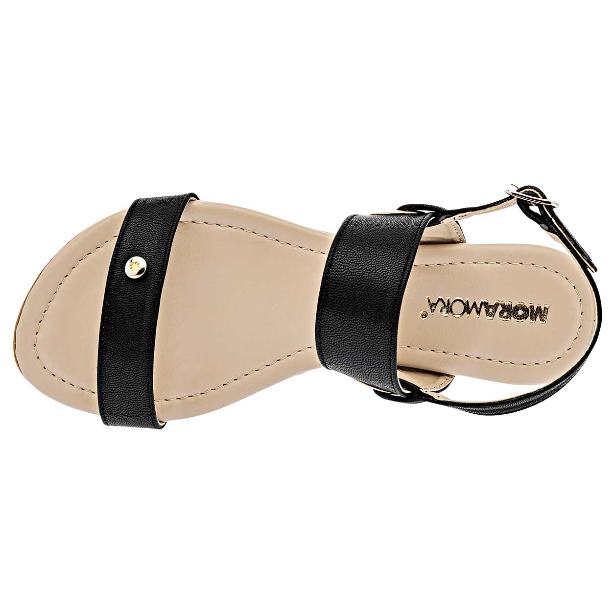 Sandalias Exterior Piel sintética Color Negro Para Mujer De Moramora