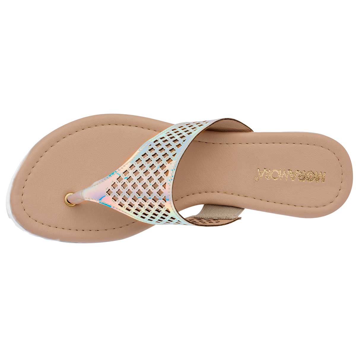 Sandalias Exterior Piel sintética Color Blanco Para Mujer De Moramora