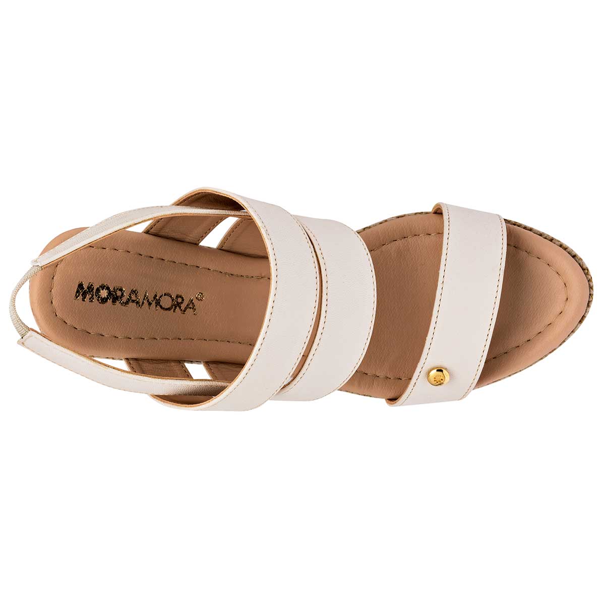 Sandalias Exterior Piel sintética Color Beige  Para Mujer De Moramora