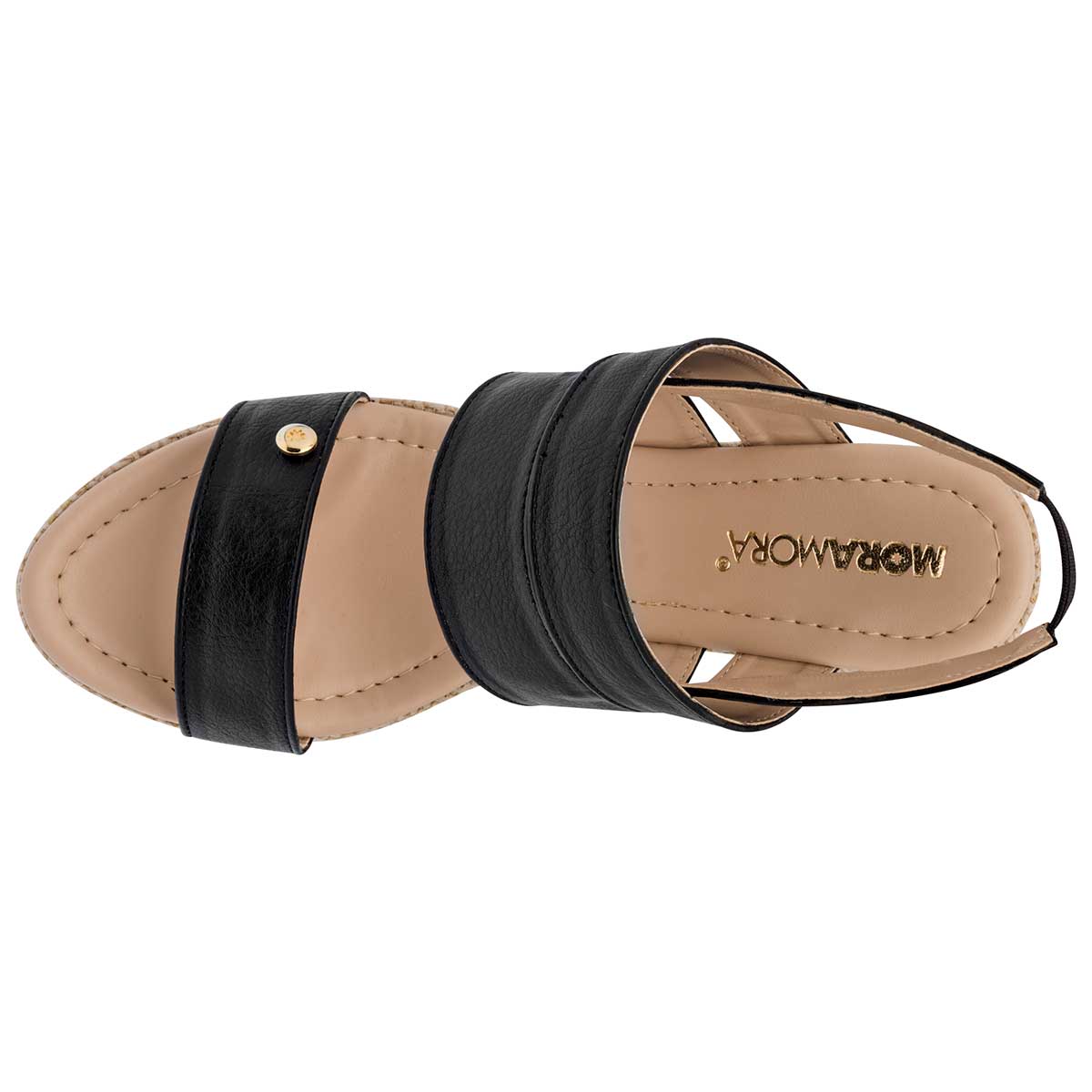 Sandalias Exterior Piel sintética Color Negro Para Mujer De Moramora