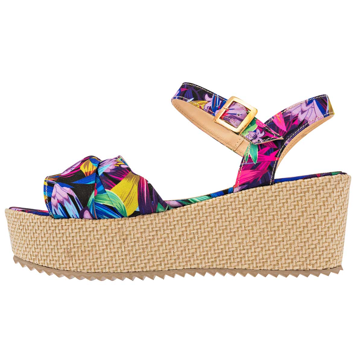 Sandalias Exterior Piel sintética Color Morado Para Mujer De Moramora