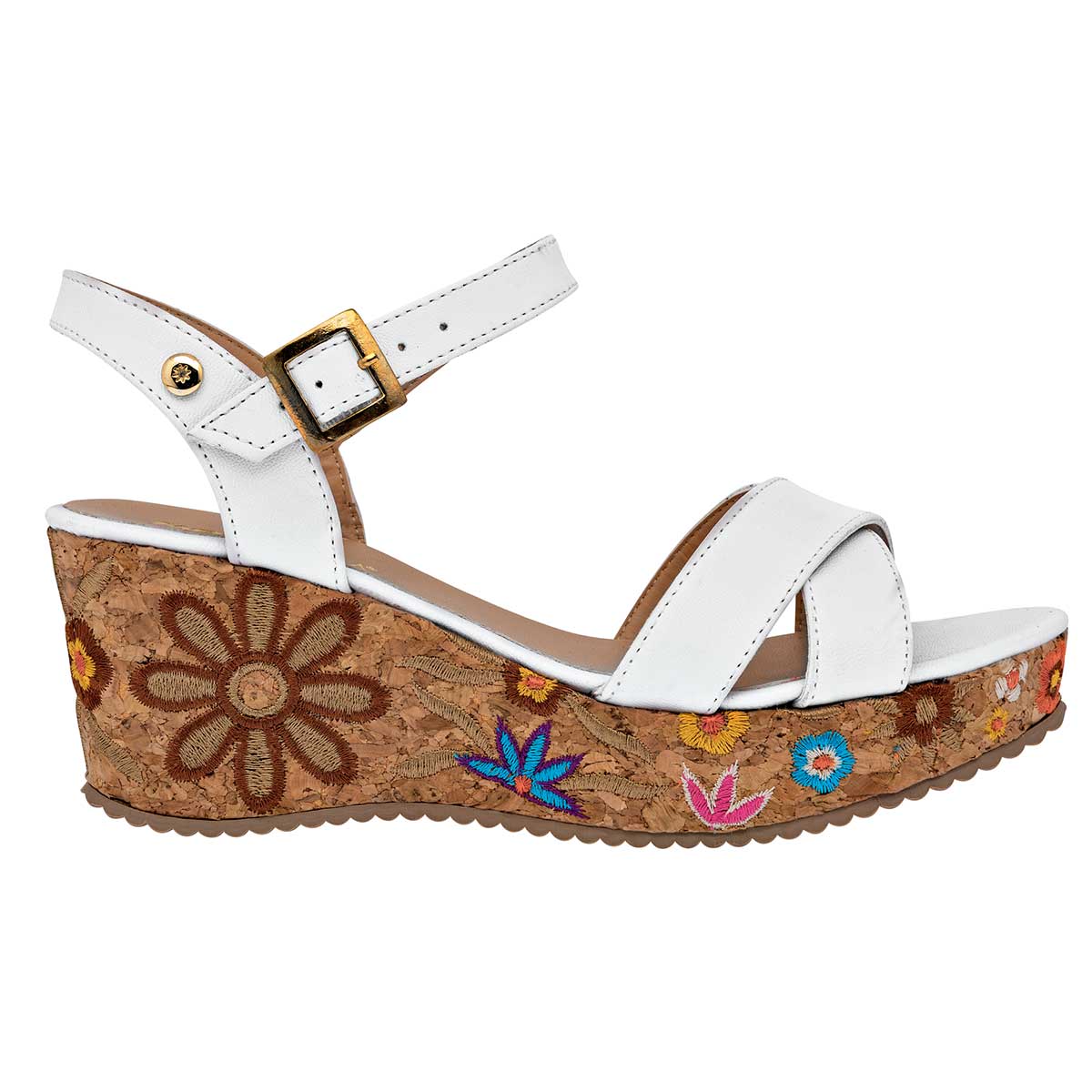 Sandalias Exterior Piel sintética Color Blanco Para Mujer De Moramora