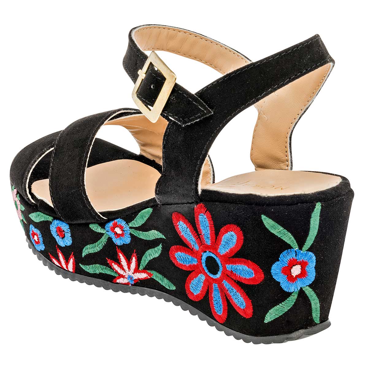 Sandalias Exterior Piel sintética Color Negro Para Mujer De Moramora