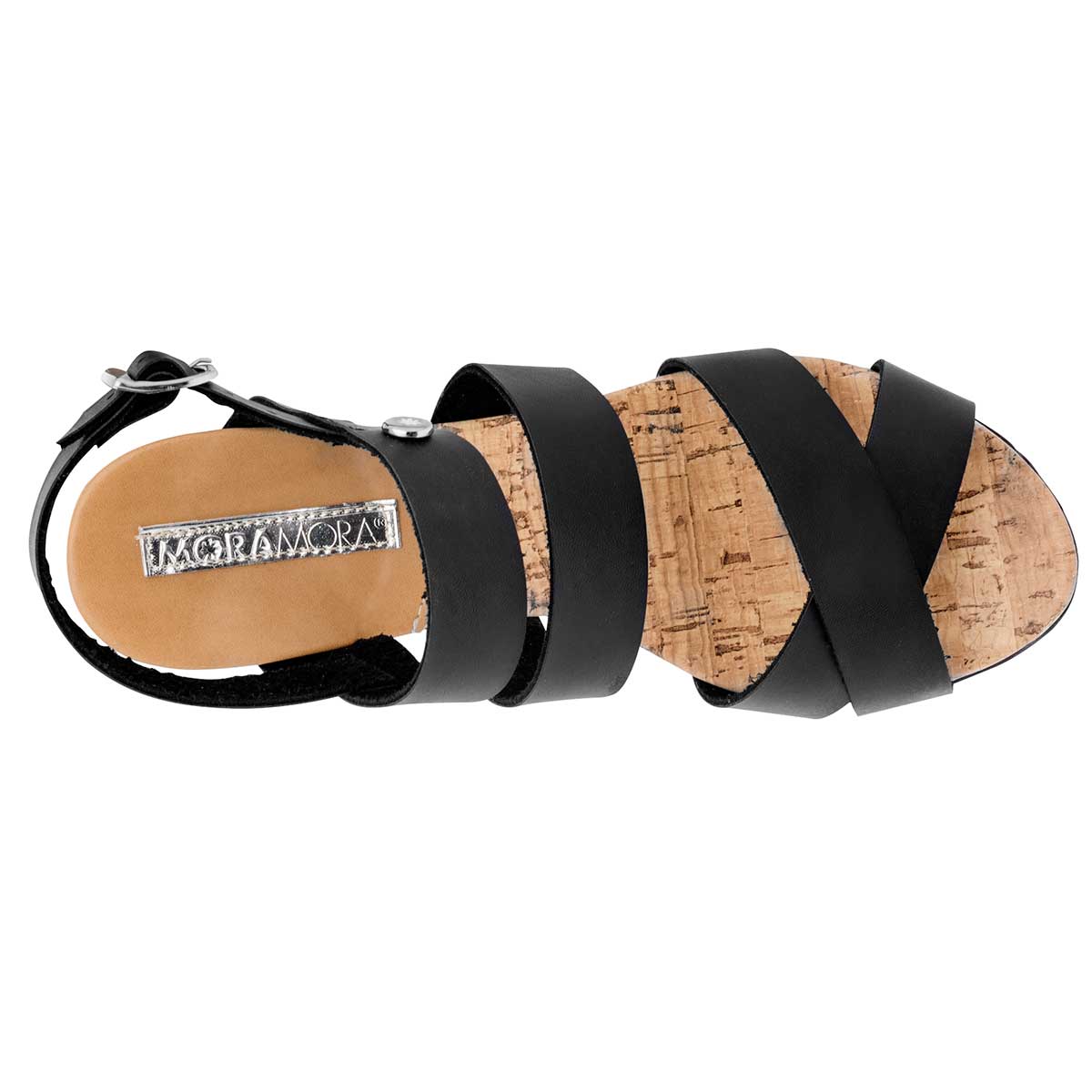 Sandalias Exterior Piel sintética Color Negro Para Mujer De Moramora