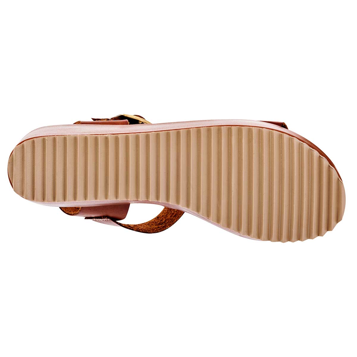 Sandalias Exterior Piel sintética Color Camel Para Mujer De Moramora