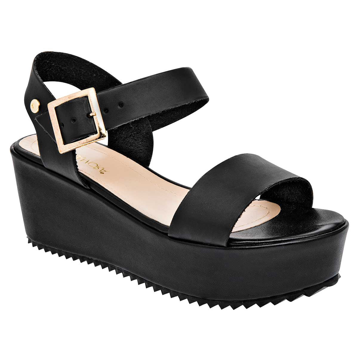 Sandalias Exterior Piel sintética Color Negro Para Mujer De Moramora