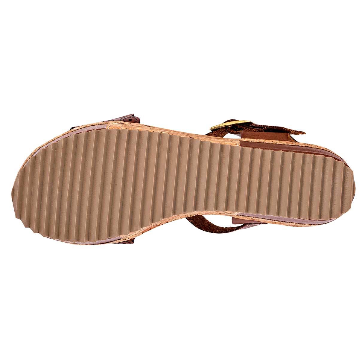 Sandalias Exterior Piel sintética Color Camel Para Mujer De Moramora