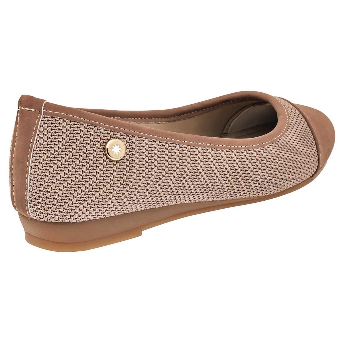 Flats Exterior Textil Color Beige Para Mujer De Moramora