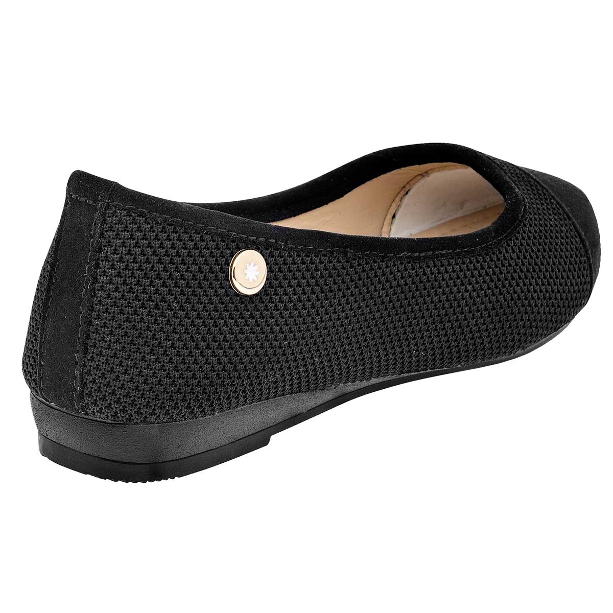 Flats Exterior Textil Color Negro Para Mujer De Moramora