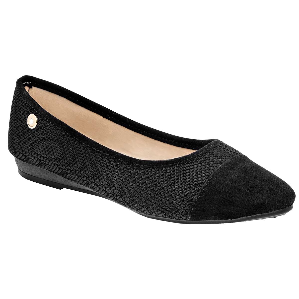 Flats Exterior Textil Color Negro Para Mujer De Moramora