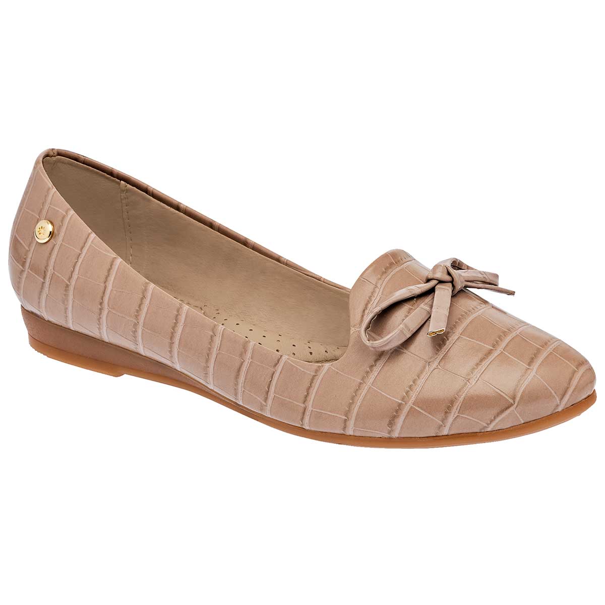 Flats Exterior Piel sintética Color Beige  Para Mujer De Moramora