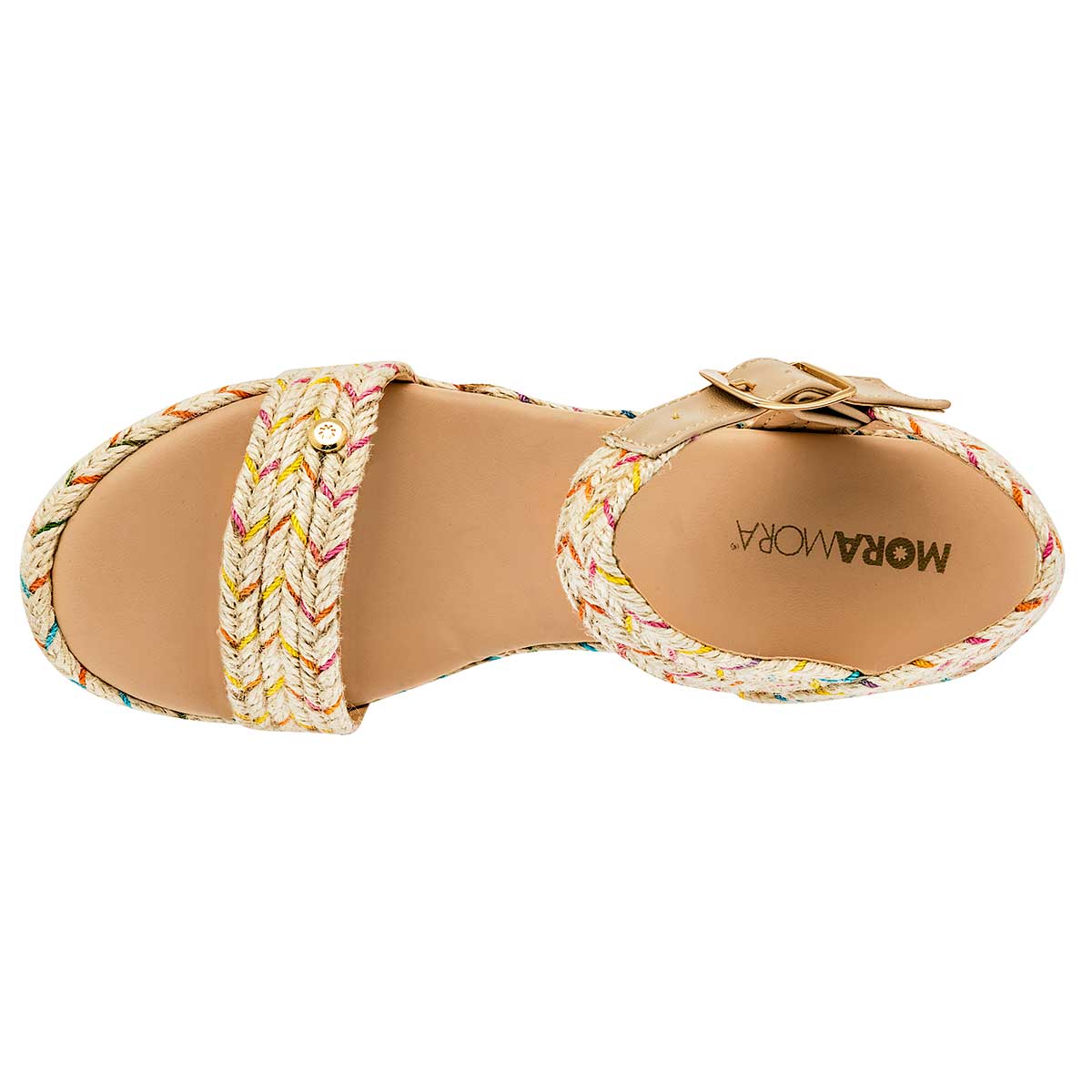 Sandalias Exterior Textil Color Beige Para Mujer De Moramora