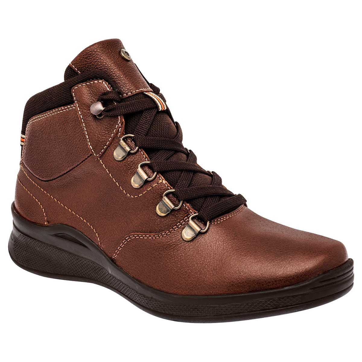 Botas Exterior Piel Color Café Para Mujer De Moramora