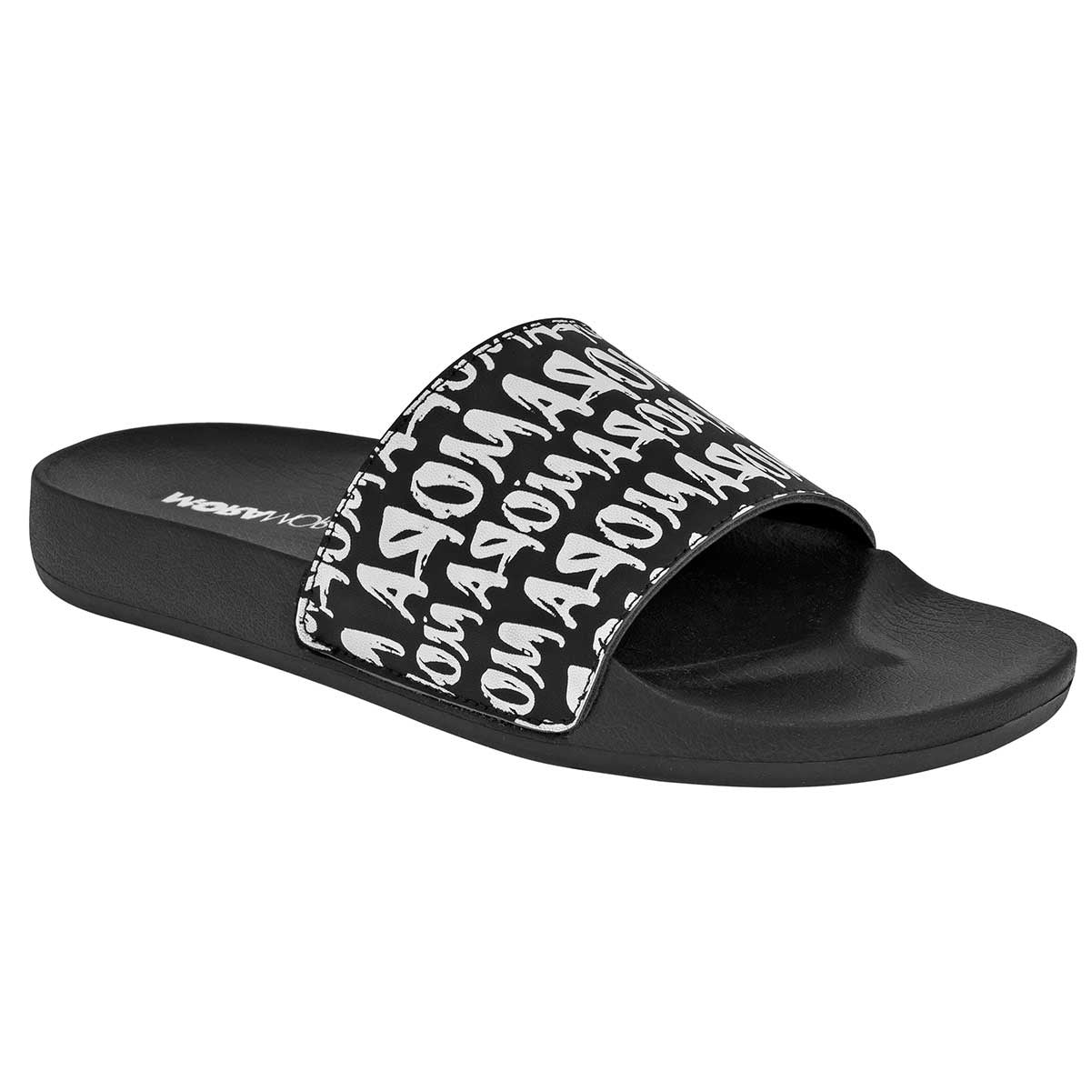 Sandalias Exterior Sintético Color Negro Con Blanco Para Mujer De Moramora