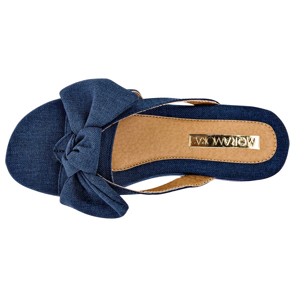 Sandalias Exterior Textil Color Marino Para Mujer De Moramora