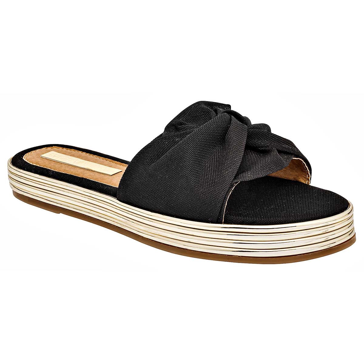 Sandalias Exterior Textil Color Negro Para Mujer De Moramora