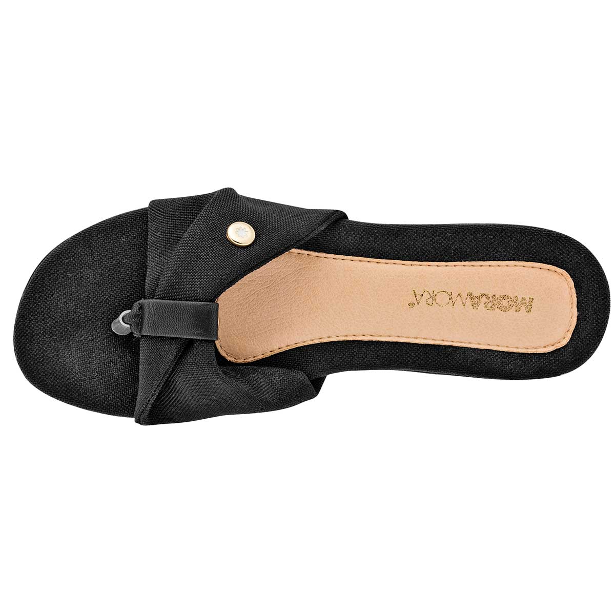 Sandalias Exterior Textil Color Negro Para Mujer De Moramora