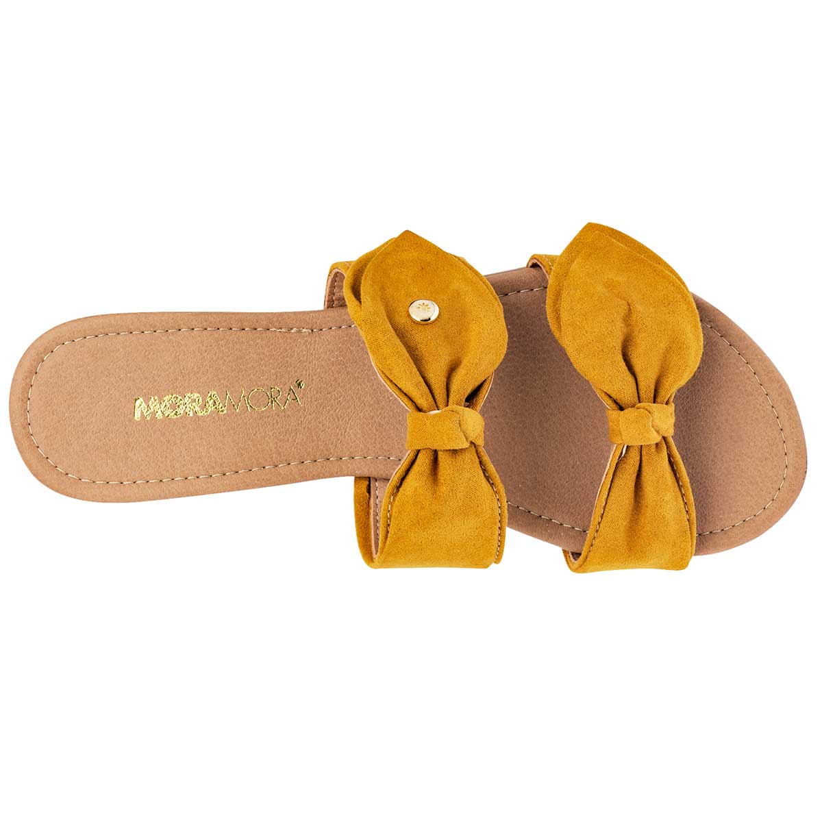 Sandalias Exterior Textil Color Amarillo Para Mujer De Moramora