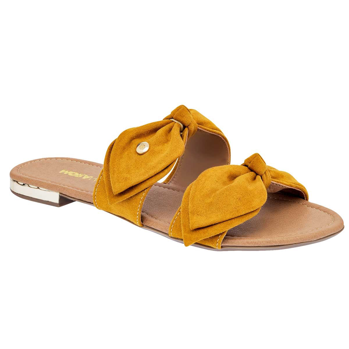 Sandalias Exterior Textil Color Amarillo Para Mujer De Moramora