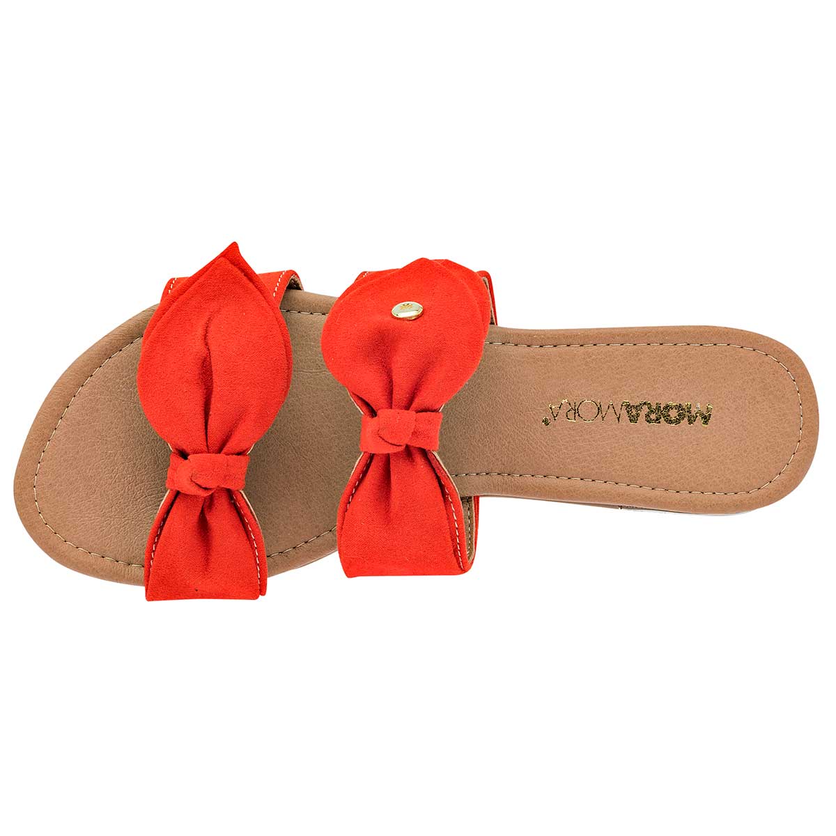 Sandalias Exterior Textil Color Naranja Para Mujer De Moramora