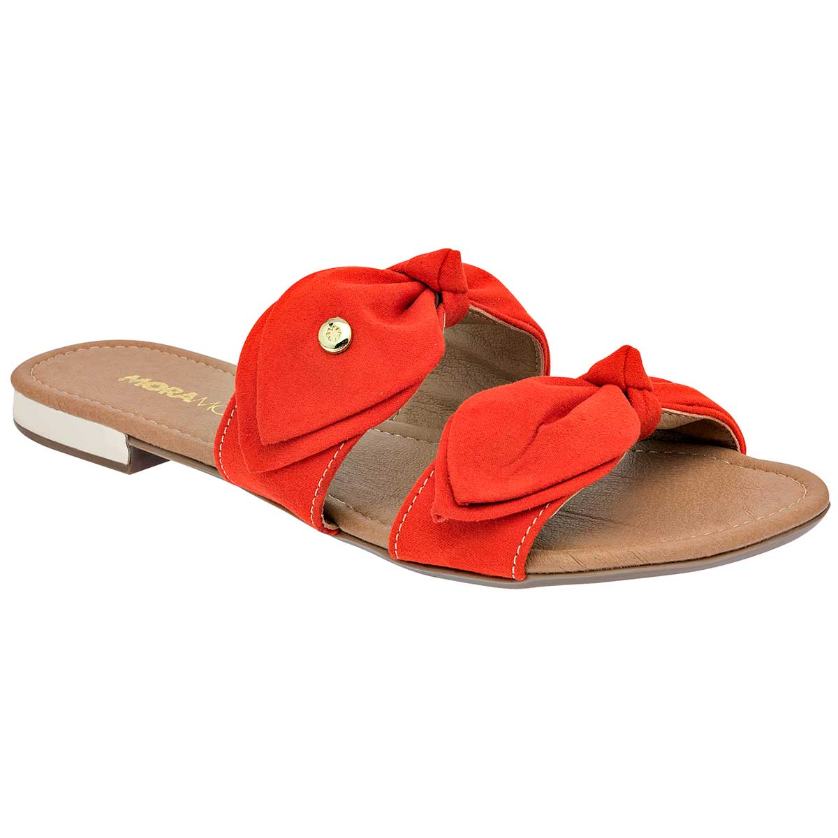 Sandalias Exterior Textil Color Naranja Para Mujer De Moramora