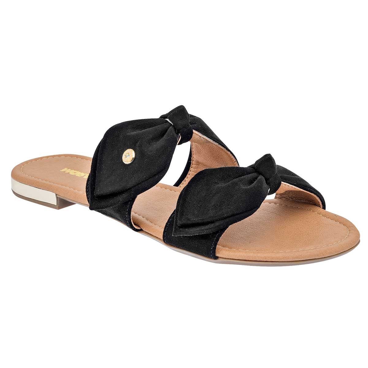 Sandalias Exterior Textil Color Negro Para Mujer De Moramora