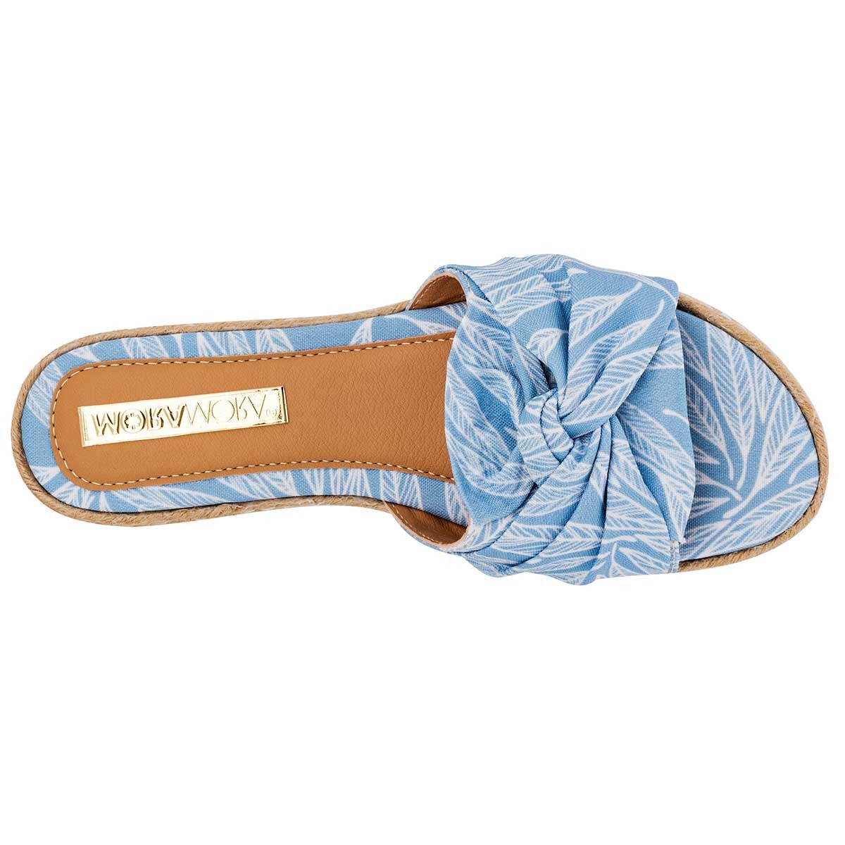 Sandalias Exterior Textil Color Azul Para Mujer De Moramora