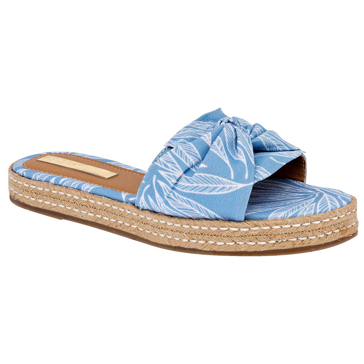 Sandalias Exterior Textil Color Azul Para Mujer De Moramora