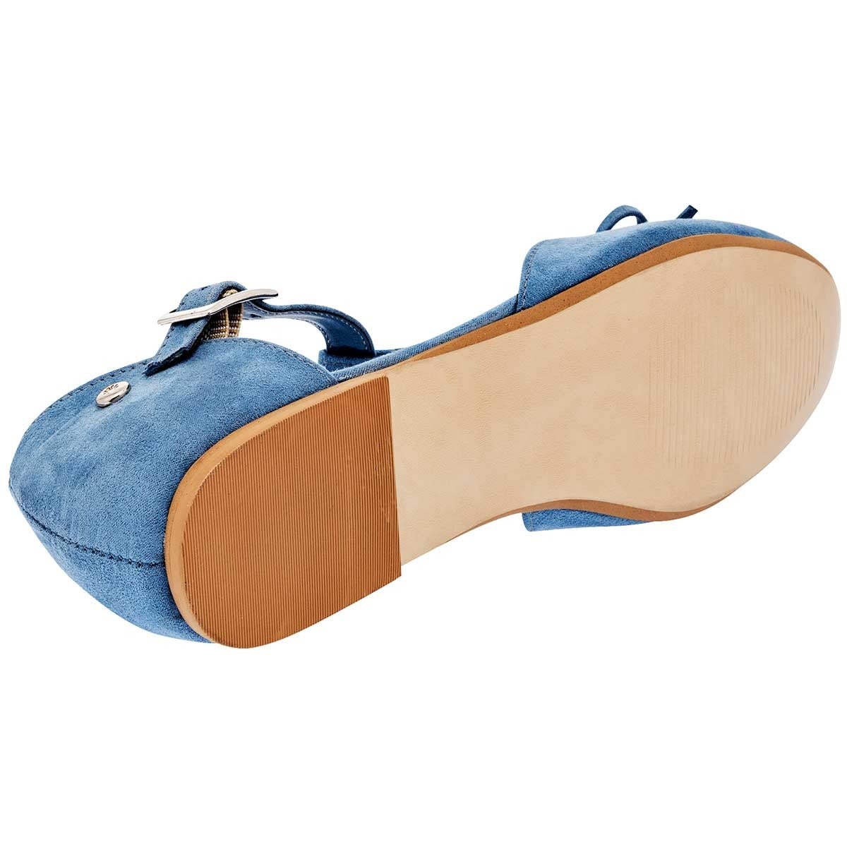 Flats Exterior Piel sintética Color Azul Para Mujer De Moramora