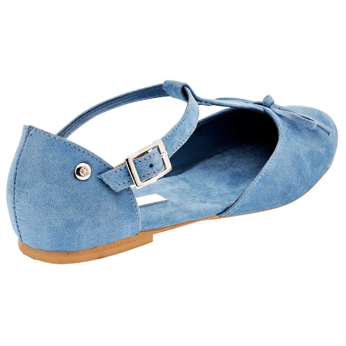 Flats Exterior Piel sintética Color Azul Para Mujer De Moramora