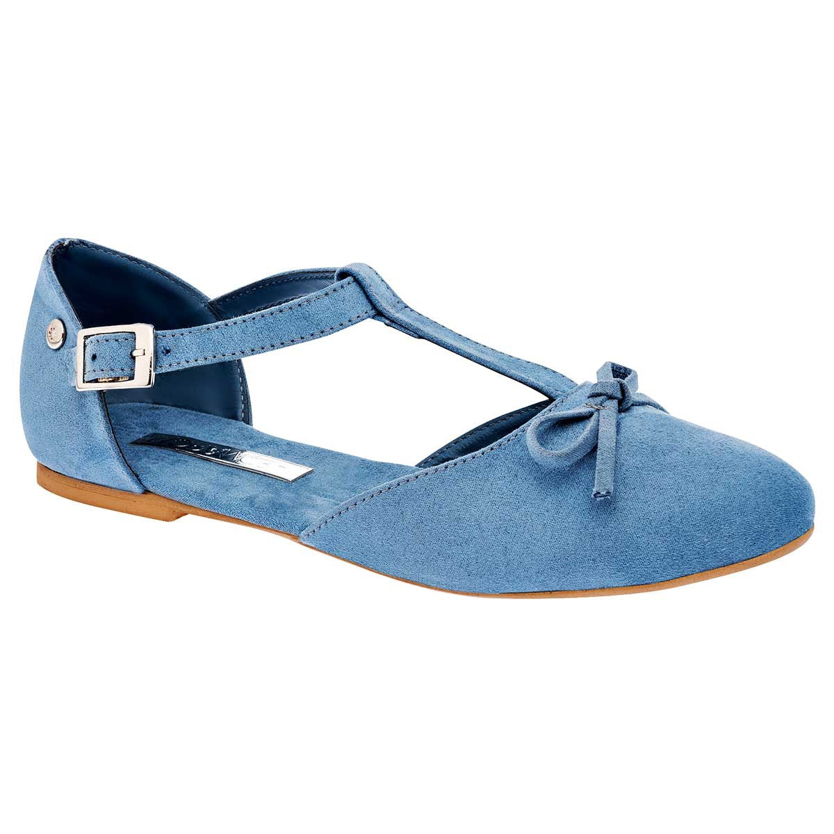 Flats Exterior Piel sintética Color Azul Para Mujer De Moramora