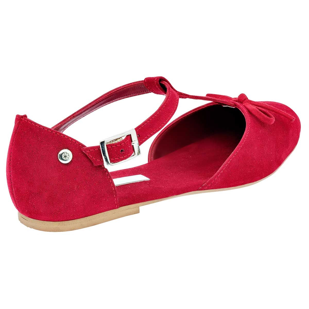 Flats Exterior Piel sintética Color Rojo Para Mujer De Moramora