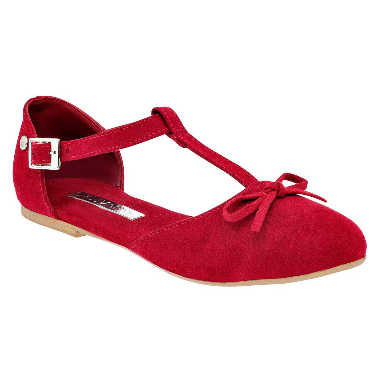 Flats Exterior Piel sintética Color Rojo Para Mujer De Moramora