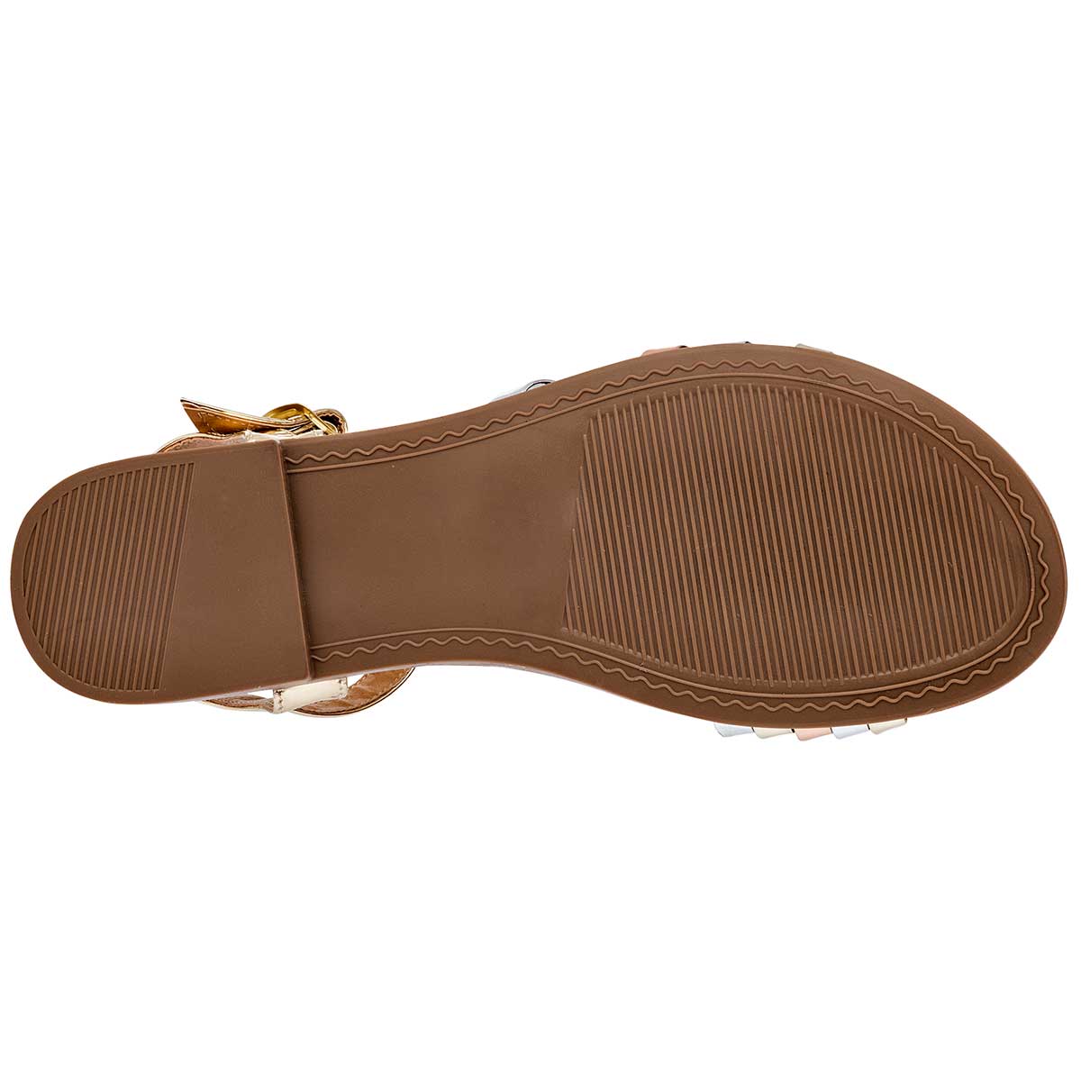 Sandalias Exterior Piel sintética Color Oro Para Mujer De Moramora