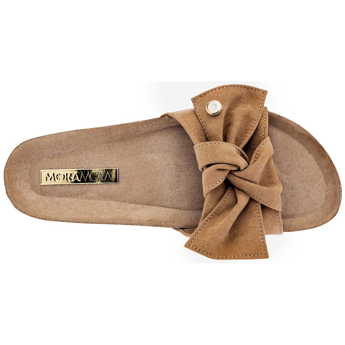 Sandalias Exterior Textil Color Café Para Mujer De Moramora