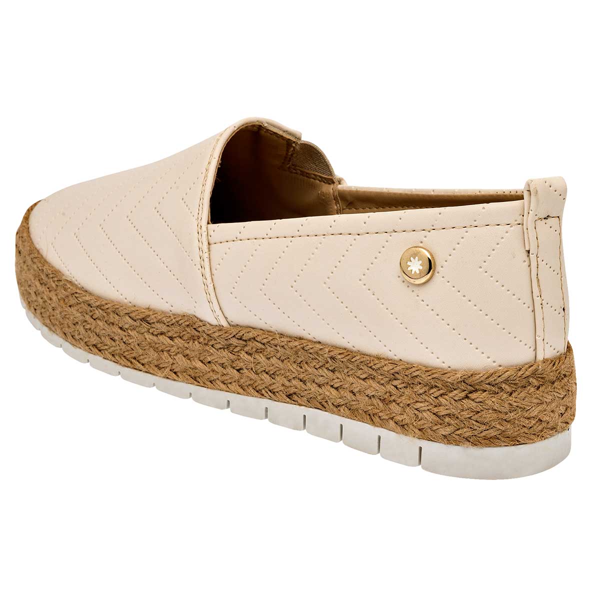 Alpargatas Exterior Sintético Color Beige  Para Mujer De Moramora